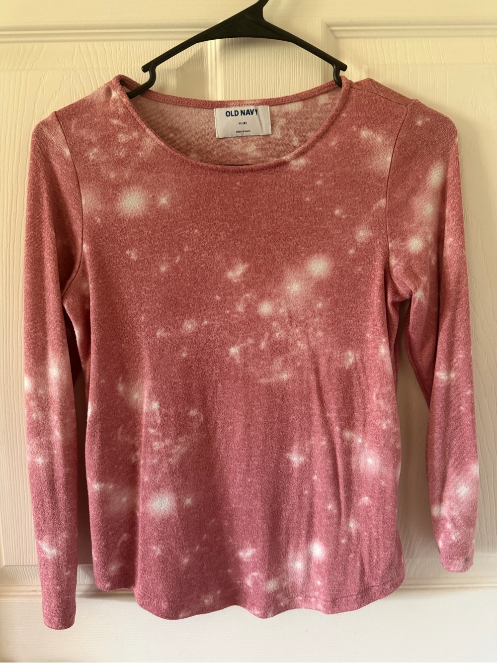 Old Navy Rose Pink Tie-Dye Long Sleeve Tee